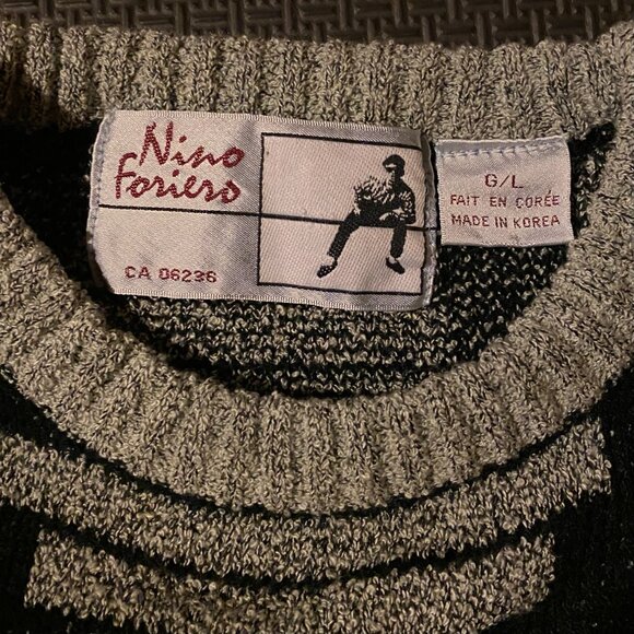 Nino Foriero Mens Sweater Vintage design Size Large - Picture 6 of 7